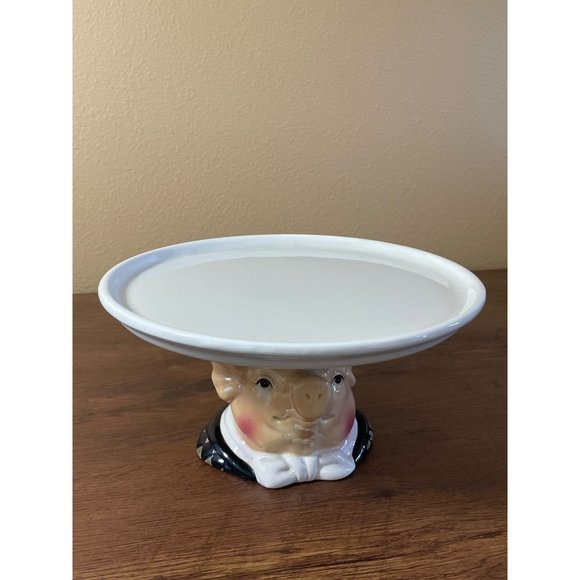 Jambon for Department 56 Pedestal Cake Stand Pig Platter
